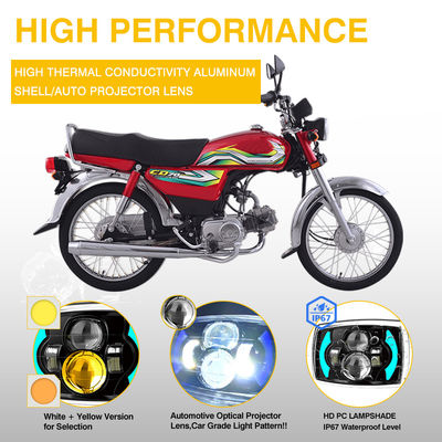 CD70 Motorcycle LED Headlight with 1 Year Warranty 30W Power and 3000LM Luminous Flux for 70cc Bikes