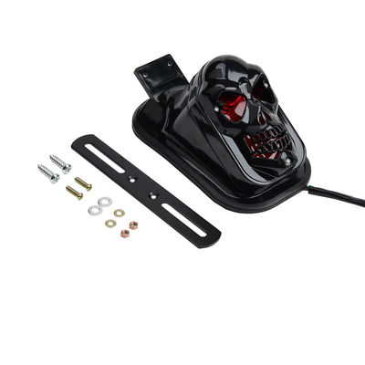 Skull Head Shape Red LED Motorcycle Tail Light with Rear Position for Enhanced Visibility
