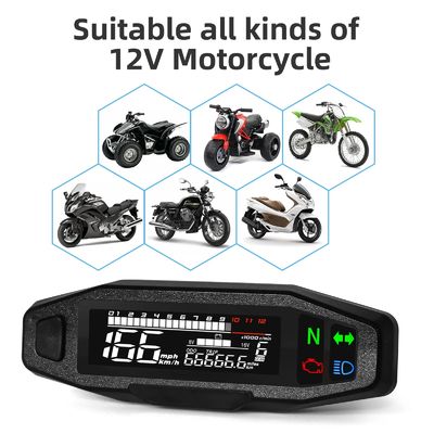 Motorcycle Modification Instrument VA High-definition LCD Electronic Instrument, Speedometer, Speed Gauge, Oil Level Gauge