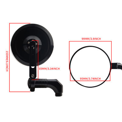 Universal Motorcycle Parts Round Mirror Large White Mirror for Motorcycles Accessory