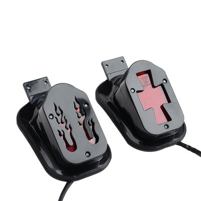 12V Universal Fit LED Φως ουράς μοτοσυκλέτας με 12μηνη εγγύηση - Φως πίσω φώτων σε στυλ φλόγας